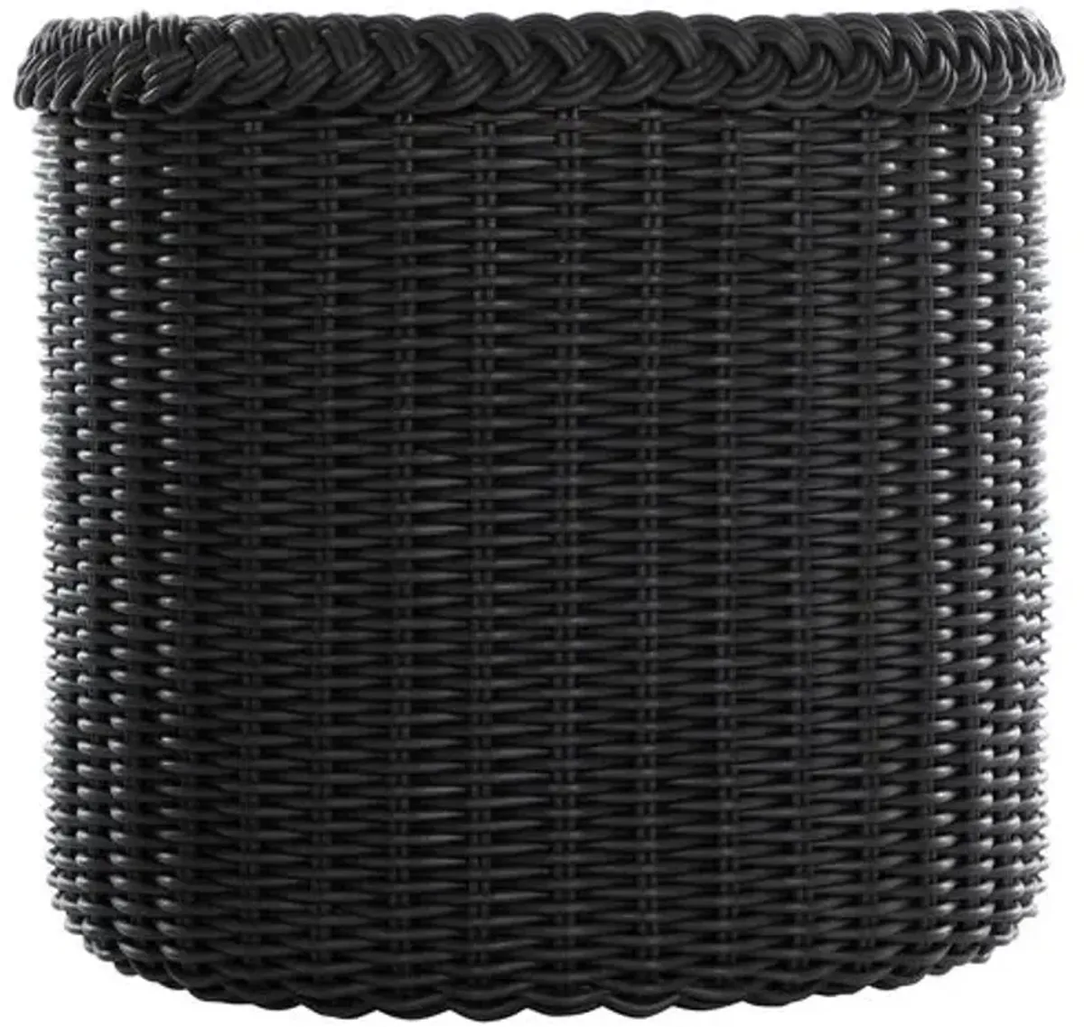 Emilia Large Outdoor Planter - Ebony - Black - 22"dia x 20.75"h