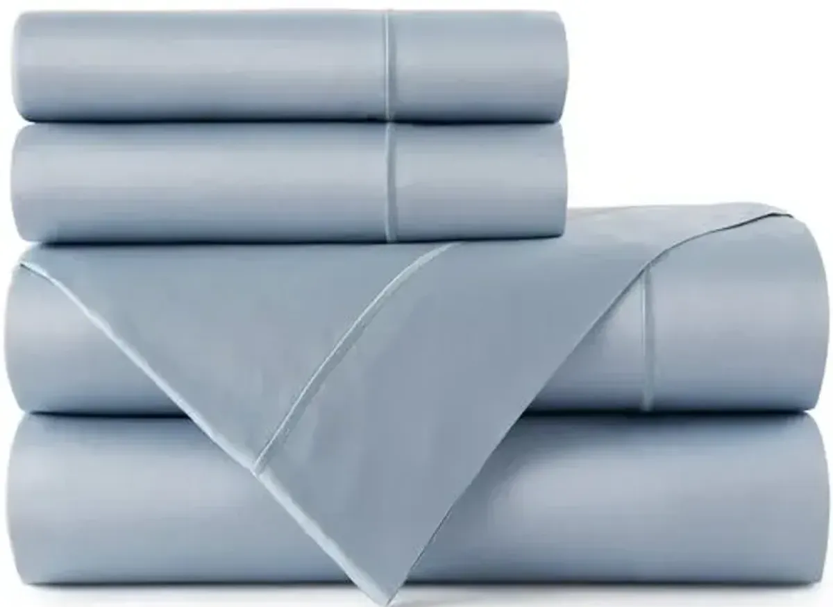 Soprano Sheet Set - Peacock Alley - Blue, 300 Thread Count, Egyptian Cotton Sateen, Soft and Luxurious