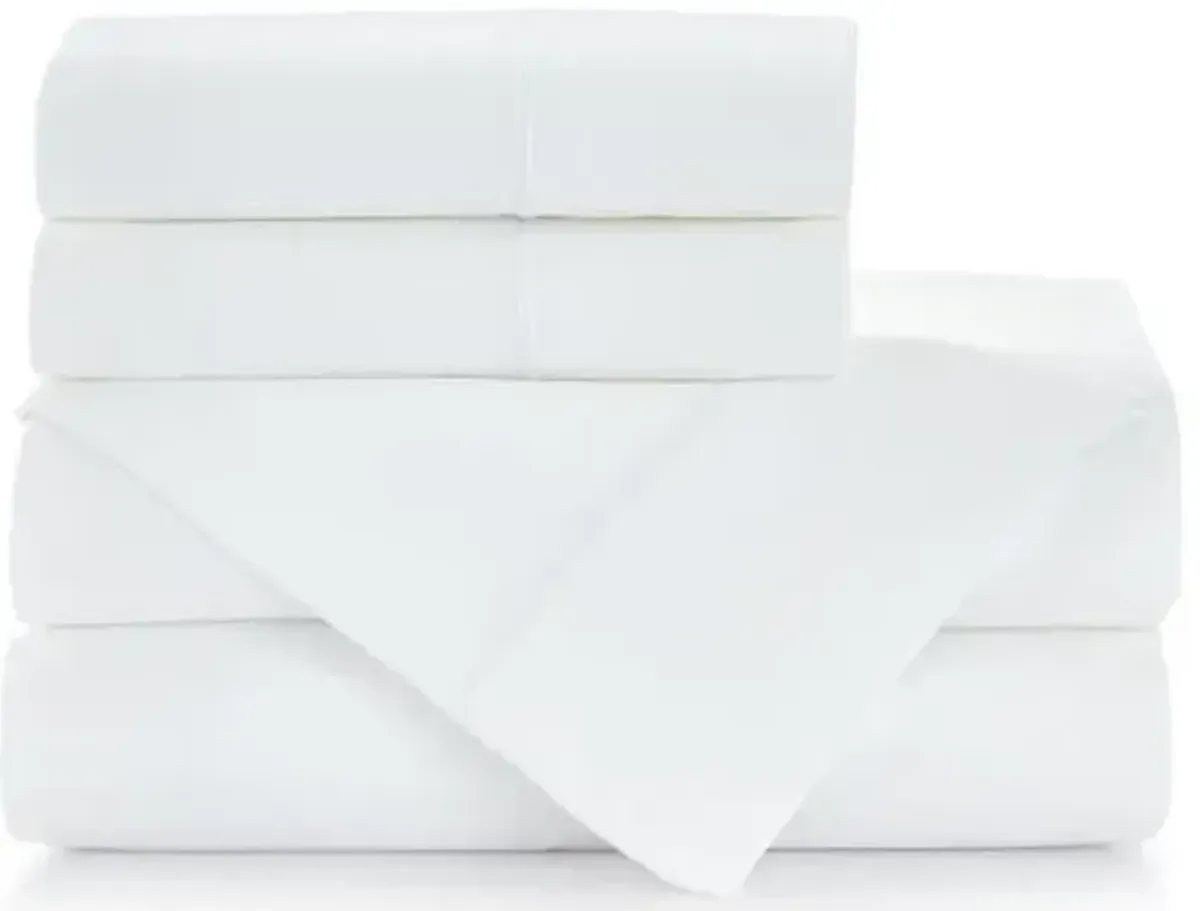 Soprano Sheet Set - Peacock Alley - White, 300 Thread Count, Egyptian Cotton Sateen, Soft and Luxurious