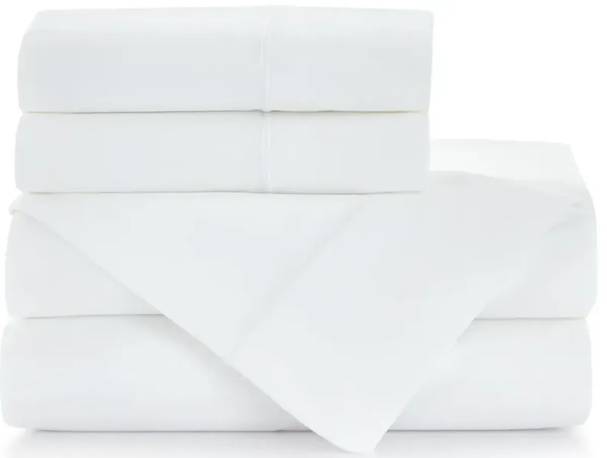 Soprano Sheet Set - Peacock Alley - White, 300 Thread Count, Egyptian Cotton Sateen, Soft and Luxurious
