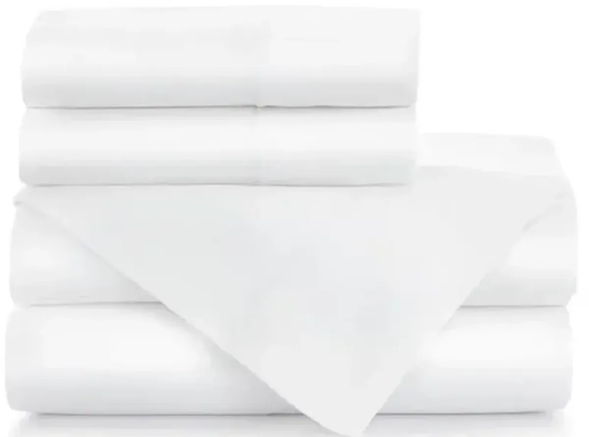 Soprano Sheet Set - Peacock Alley - White, 300 Thread Count, Egyptian Cotton Sateen, Soft and Luxurious