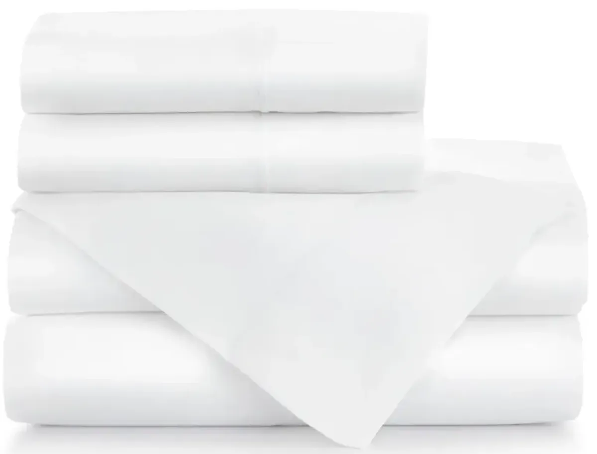 Soprano Sheet Set - Peacock Alley - White, 300 Thread Count, Egyptian Cotton Sateen, Soft and Luxurious