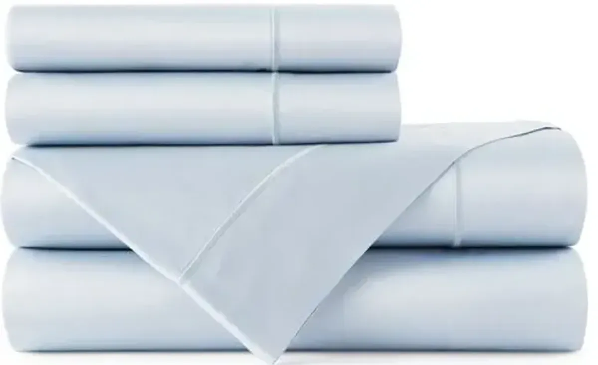 Soprano Sheet Set - Peacock Alley - Blue, 300 Thread Count, Egyptian Cotton Sateen, Soft and Luxurious