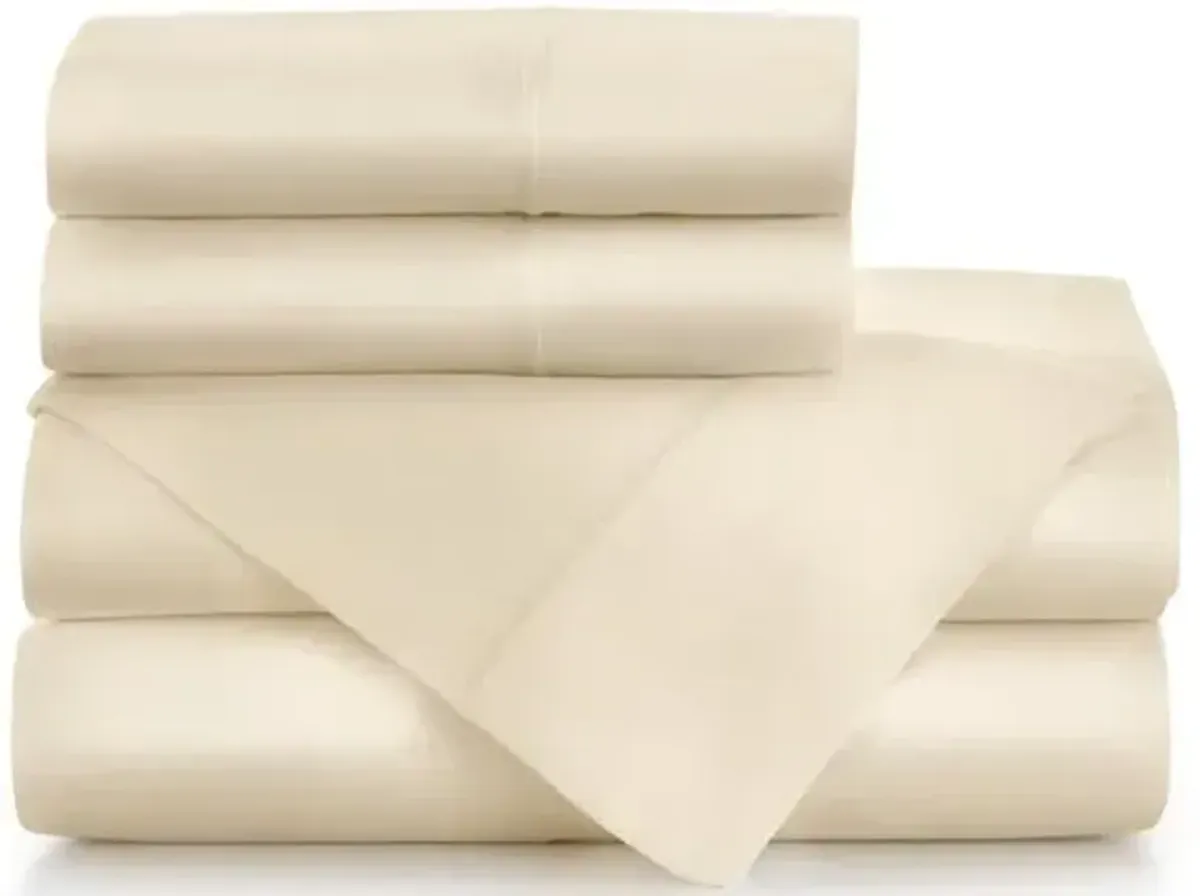 Soprano Sheet Set - Peacock Alley - Beige, 300 Thread Count, Egyptian Cotton Sateen, Soft and Luxurious