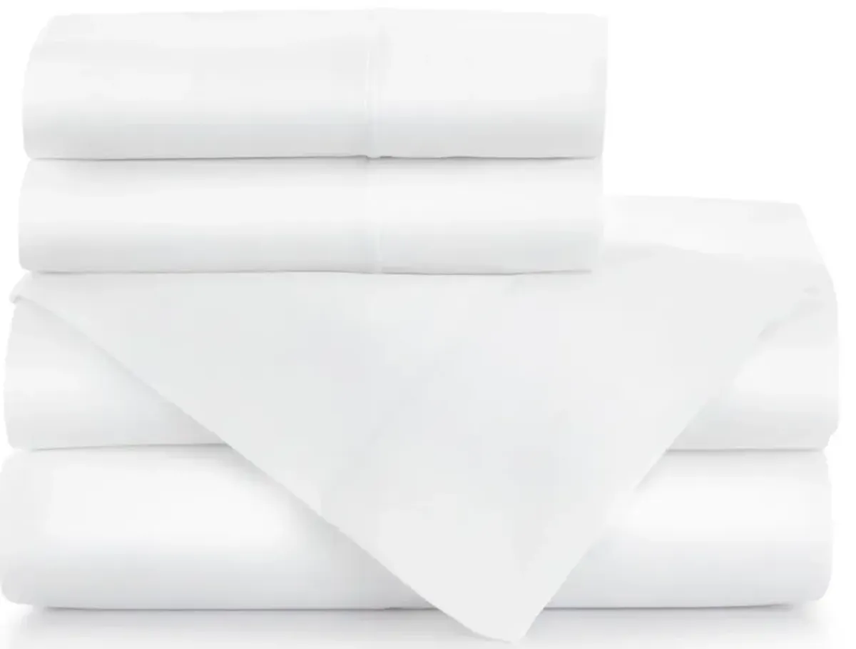 Soprano Sheet Set - Peacock Alley - White, 300 Thread Count, Egyptian Cotton Sateen, Soft and Luxurious