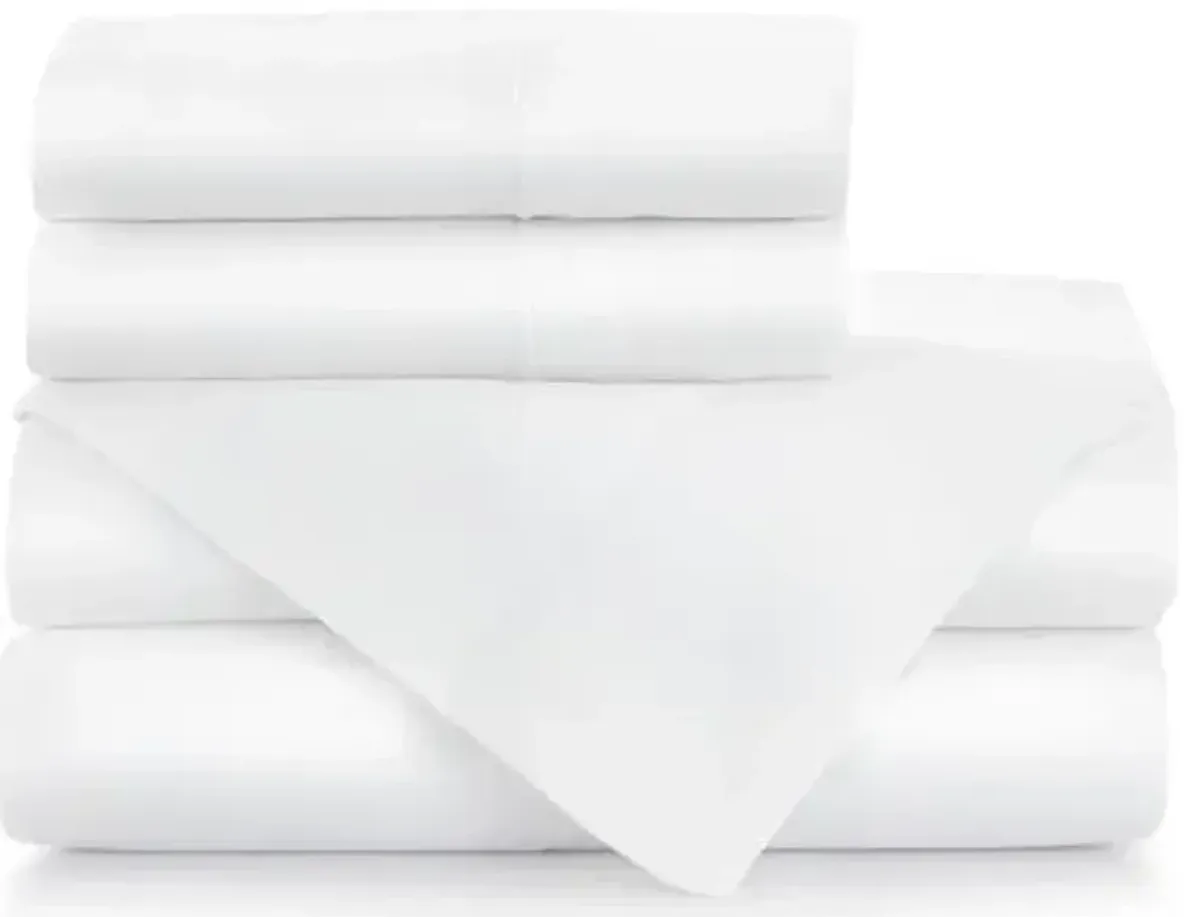 Soprano Sheet Set - Peacock Alley - White, 300 Thread Count, Egyptian Cotton Sateen, Soft and Luxurious