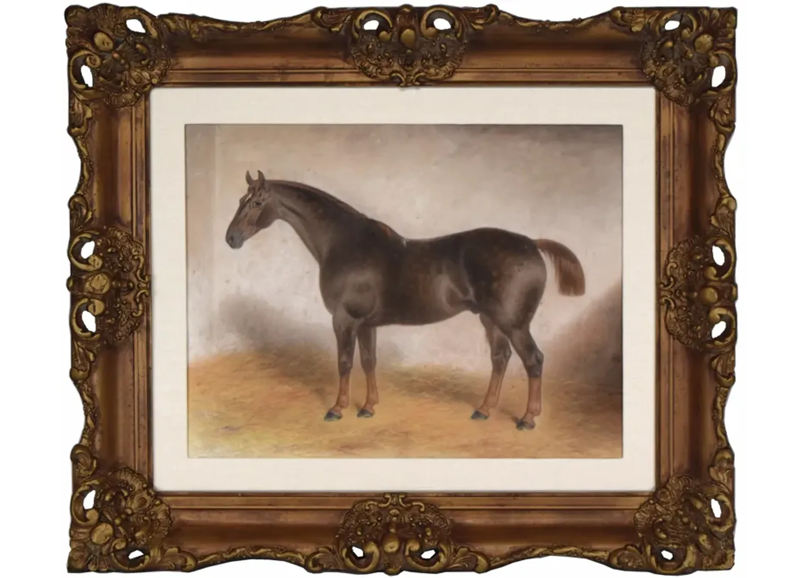 19th C English Horse Portrait Painting - Antiquarian Art Company - Brown