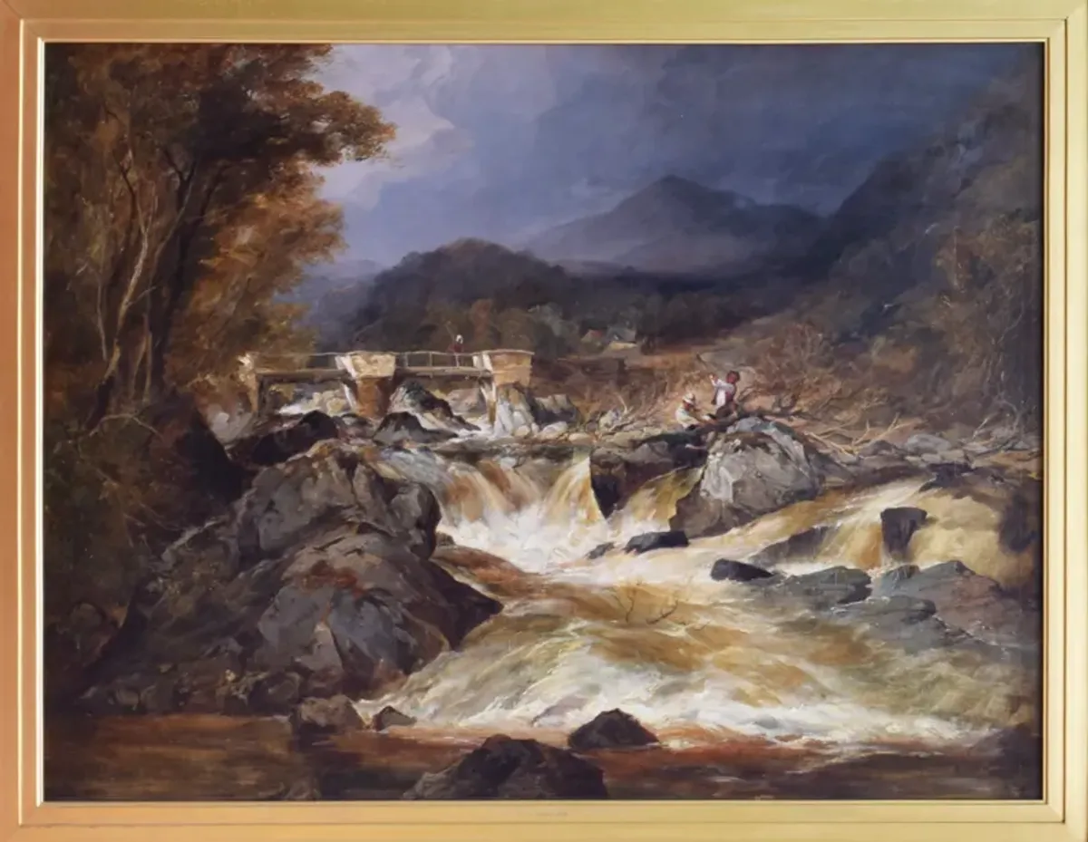 Large Landscape by William Muller 19thC - Antiquarian Art Company - Beige