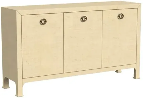 Kos Raffia 3-Door Sideboard - Beige