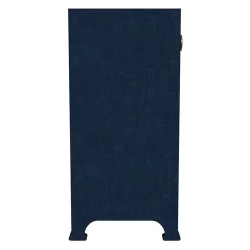 Kos Raffia 2-Door Cabinet - Navy - Blue