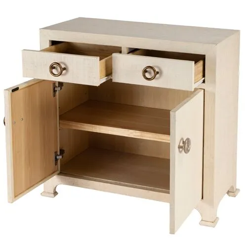 Kos Raffia 2-Door Cabinet - Natural - Beige