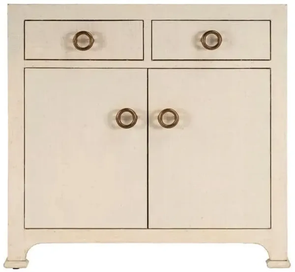 Kos Raffia 2-Door Cabinet - Beige