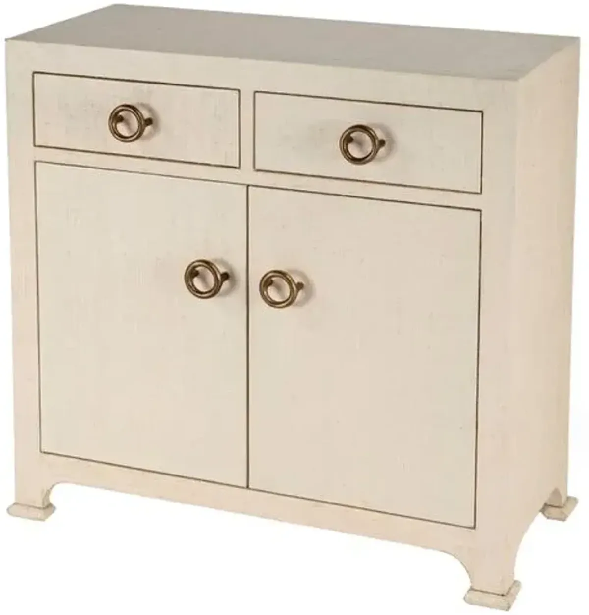 Kos Raffia 2-Door Cabinet - Beige