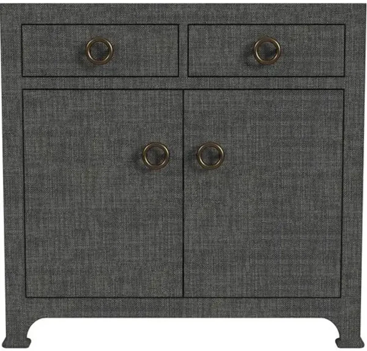 Kos Raffia 2-Door Cabinet - Gray