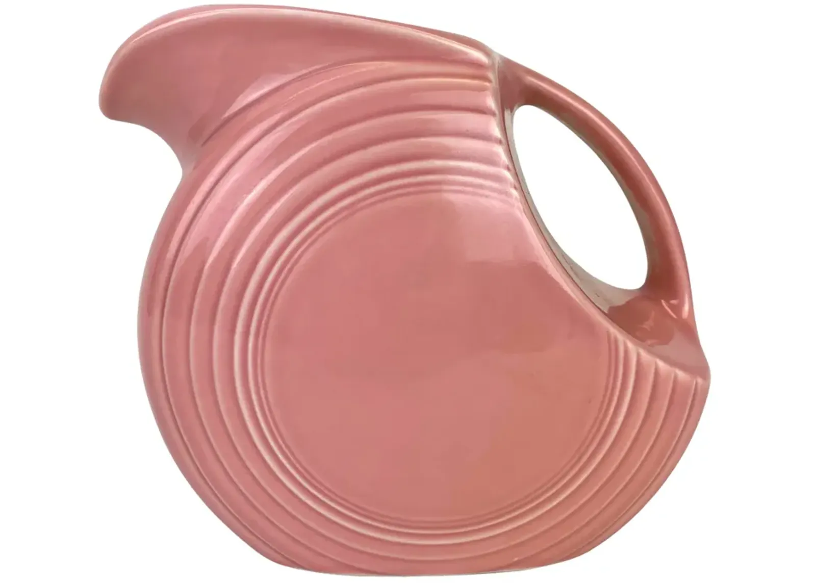 Fiestaware Disc Pitcher in Rose - Eat Drink Home - Pink