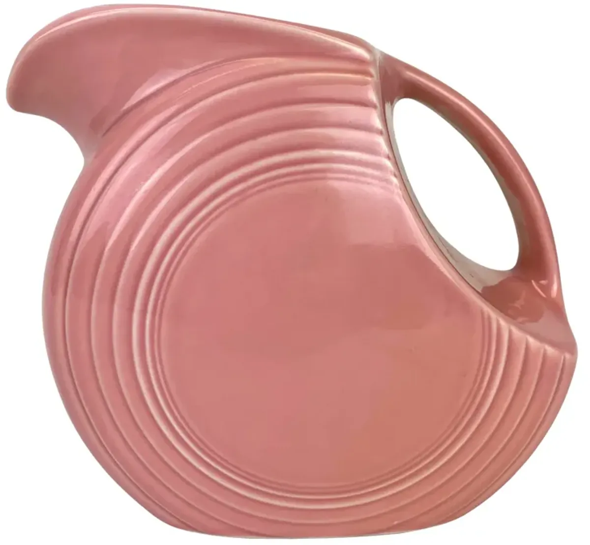 Fiestaware Disc Pitcher in Rose - Eat Drink Home - Pink