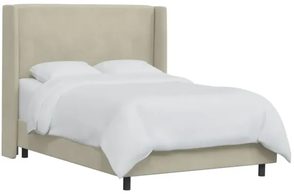 Kelly Velvet Wingback Bed