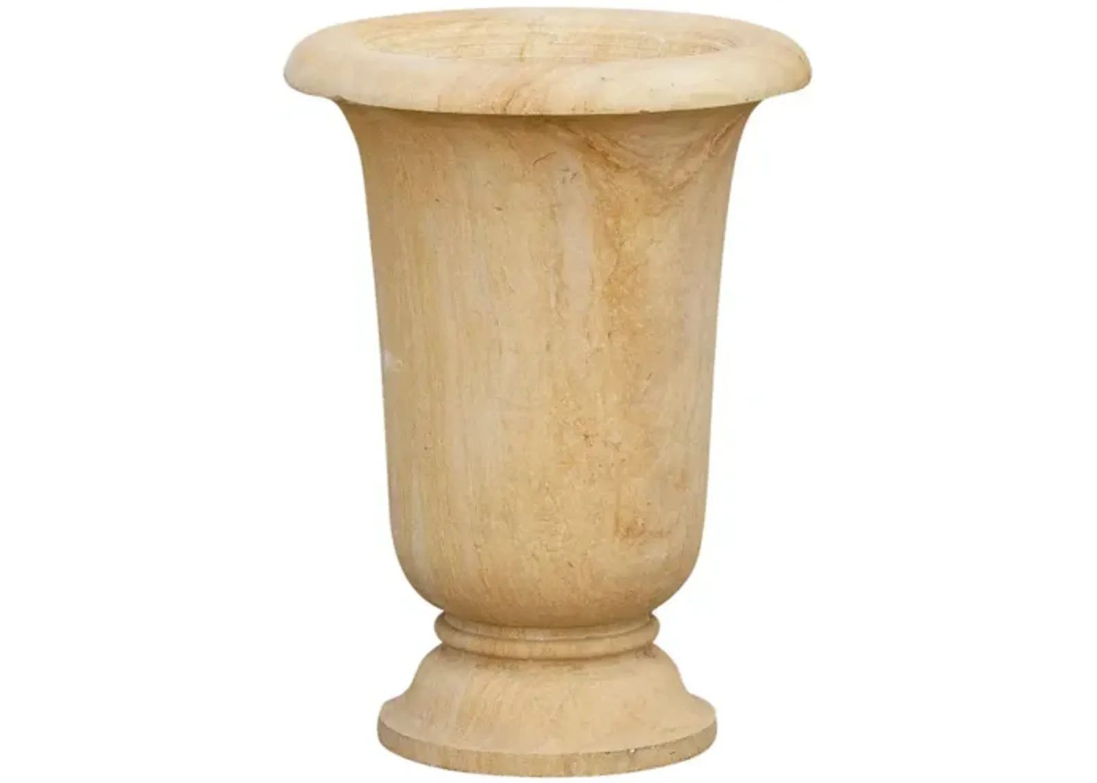 Graceful Stone Outdoor Urn Shaped Tall Planter - de-cor - Beige - 19" l x 19" w x 26" h