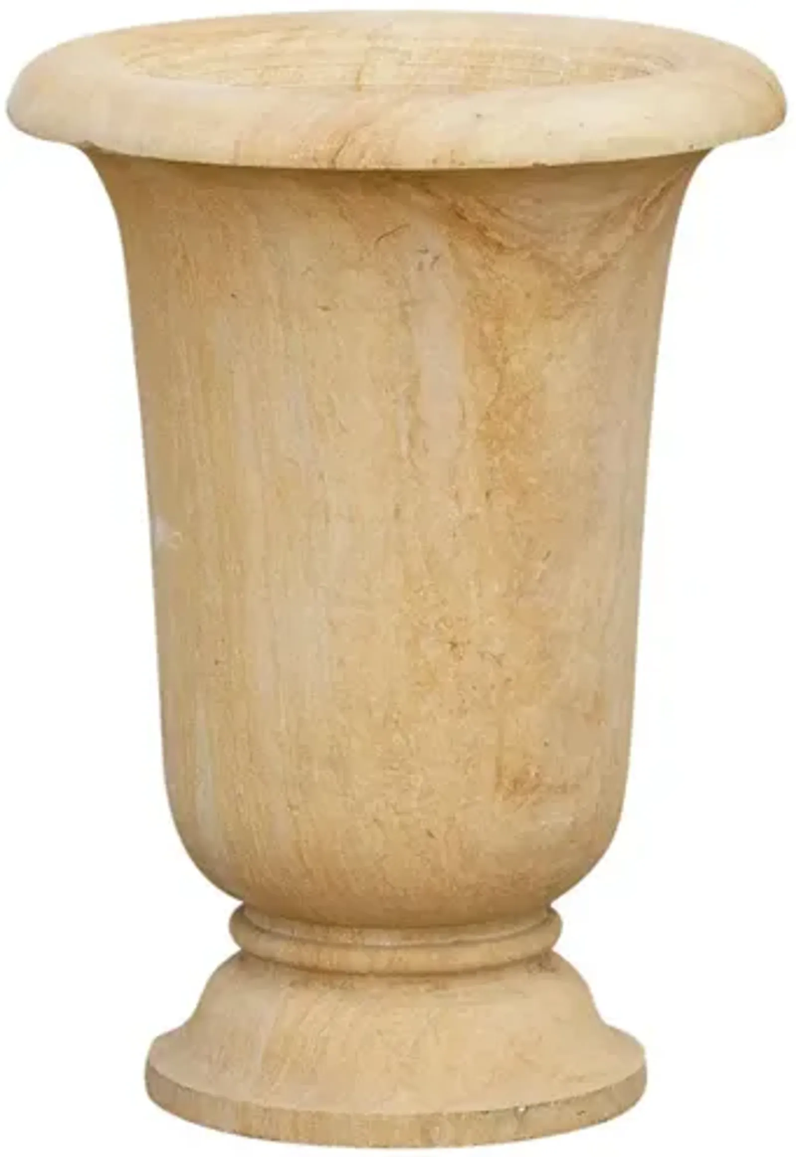 Graceful Stone Outdoor Urn Shaped Tall Planter - de-cor - Beige - 19" l x 19" w x 26" h