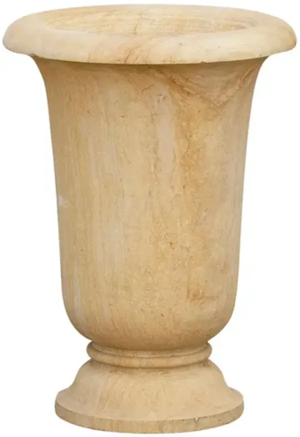 Graceful Stone Urn Shaped Tall Planter