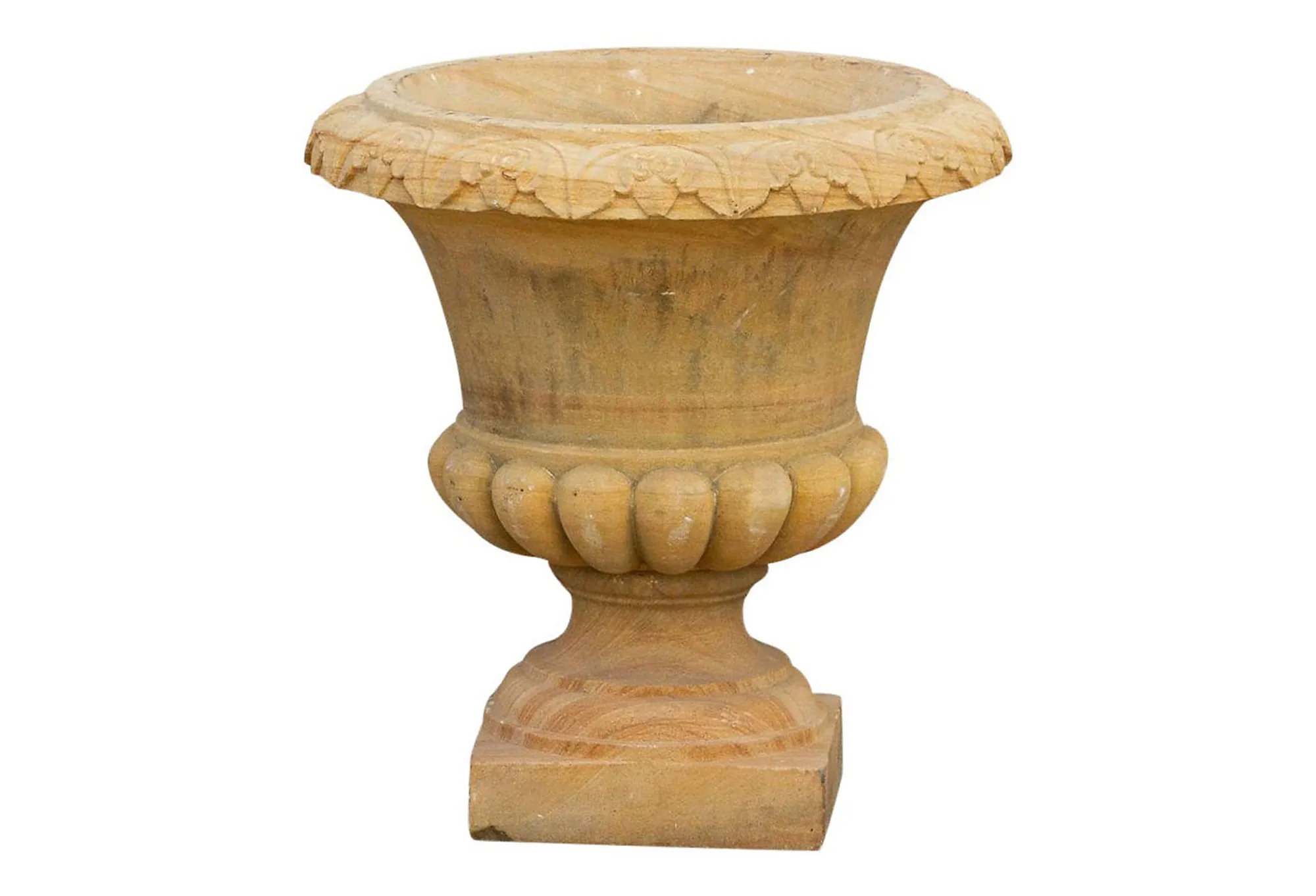 Beautiful Sandstone Garden Planter - de-cor - Beige - 17" l x 17" w x 18" h