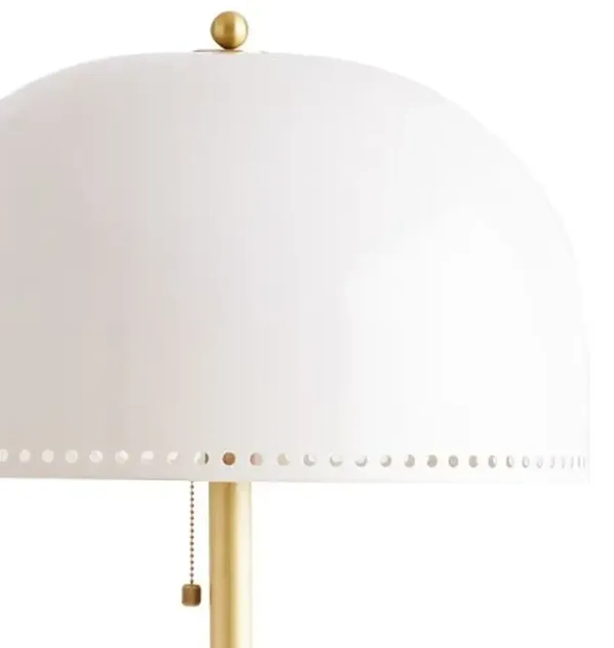 Visual Comfort - Theo Dome Floor Lamp - Brass/White