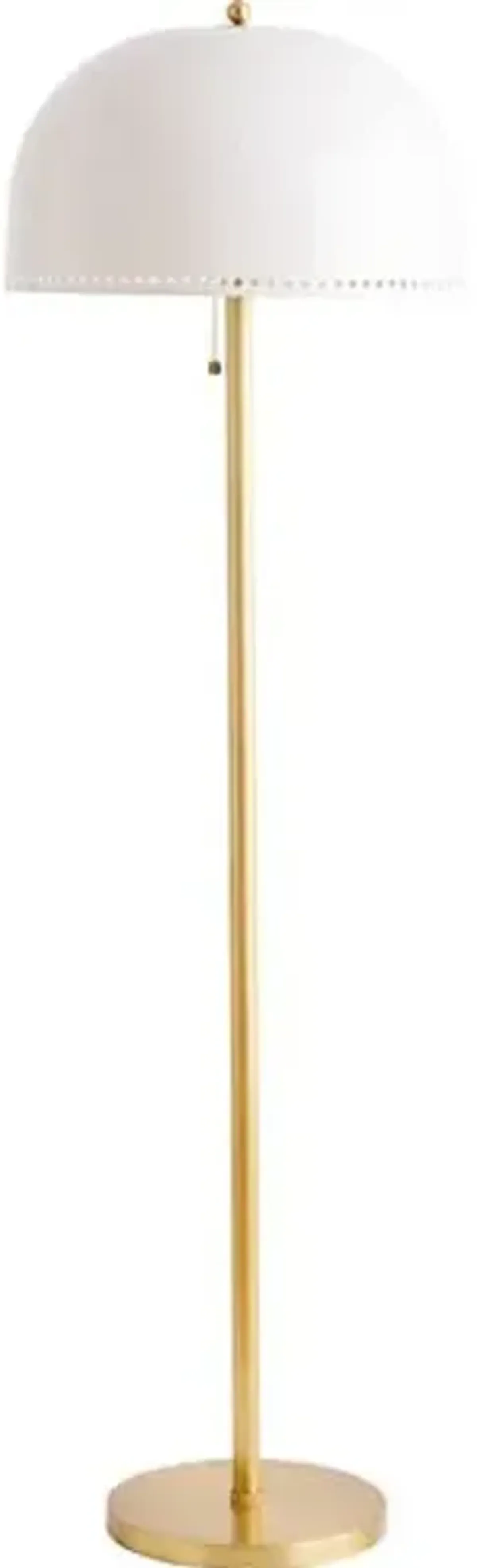 Visual Comfort - Theo Dome Floor Lamp - Brass/White