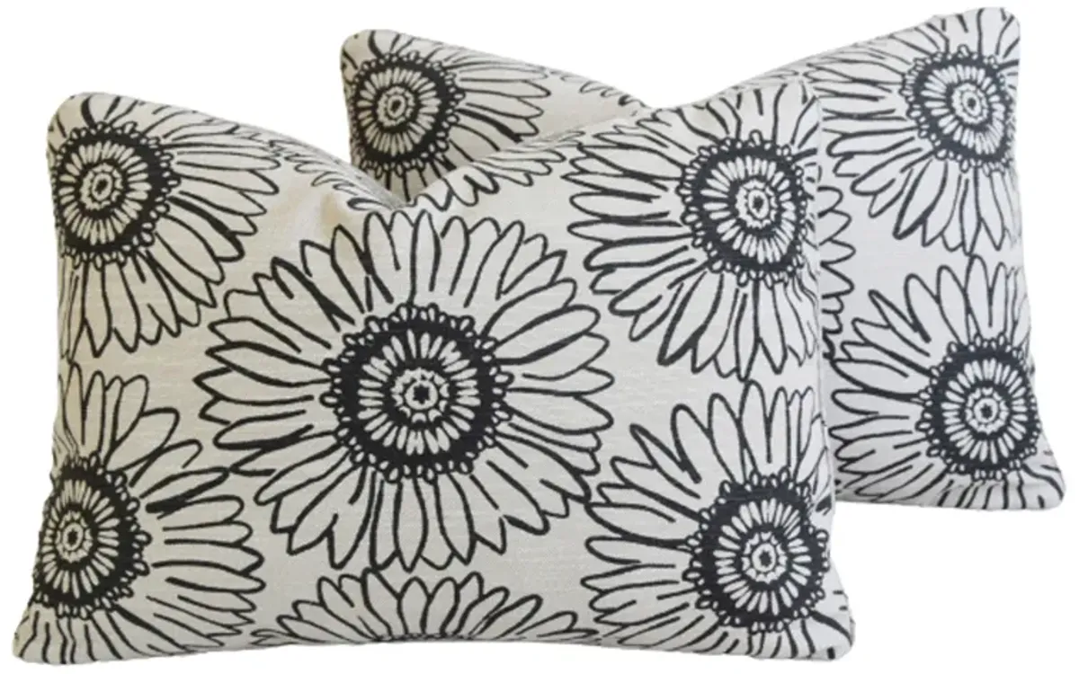 Perennials Sunflowers Linen Pillows - Pr