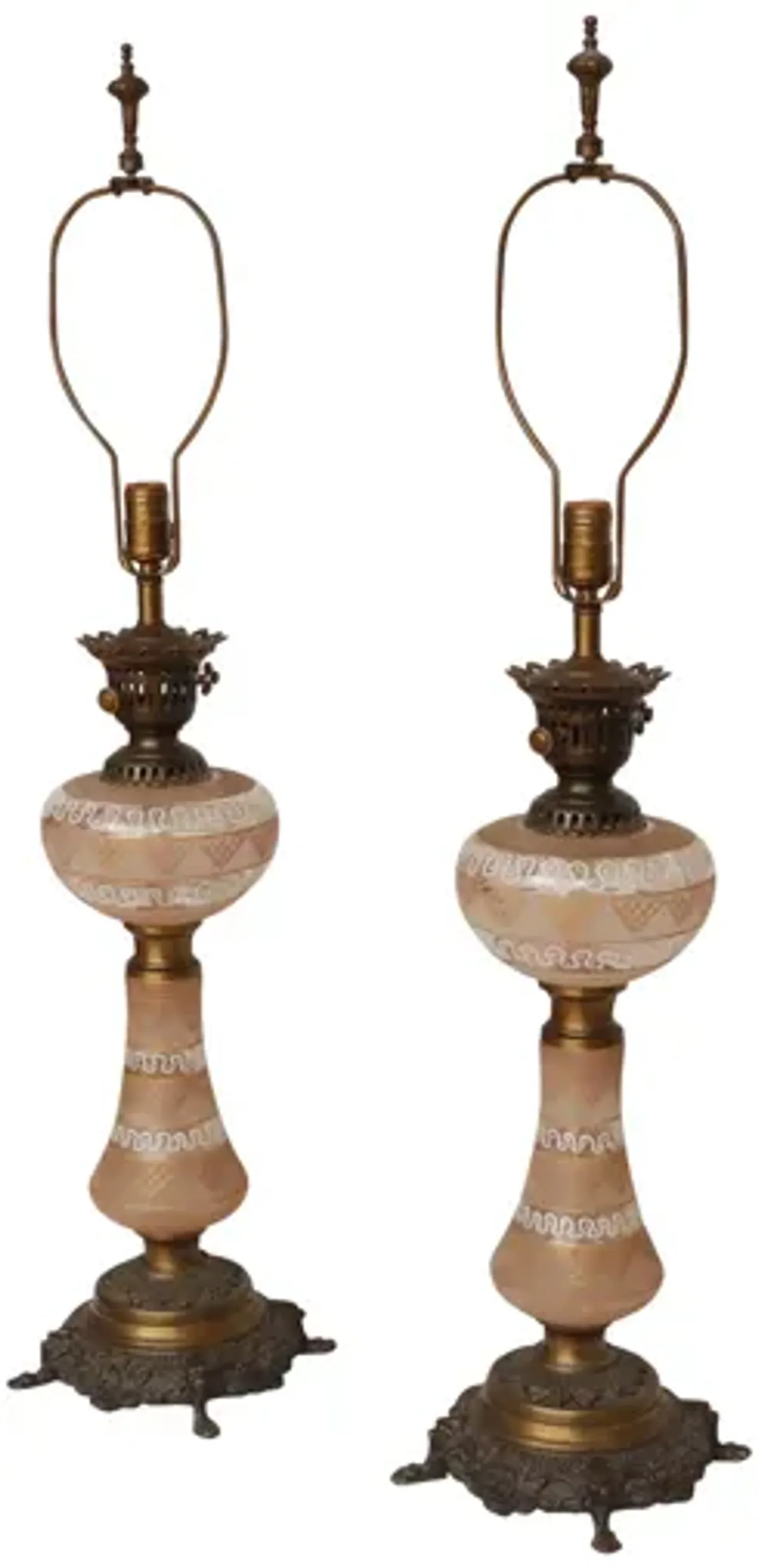 Regency Glass Table Lamps - a Pair - Interesting Things