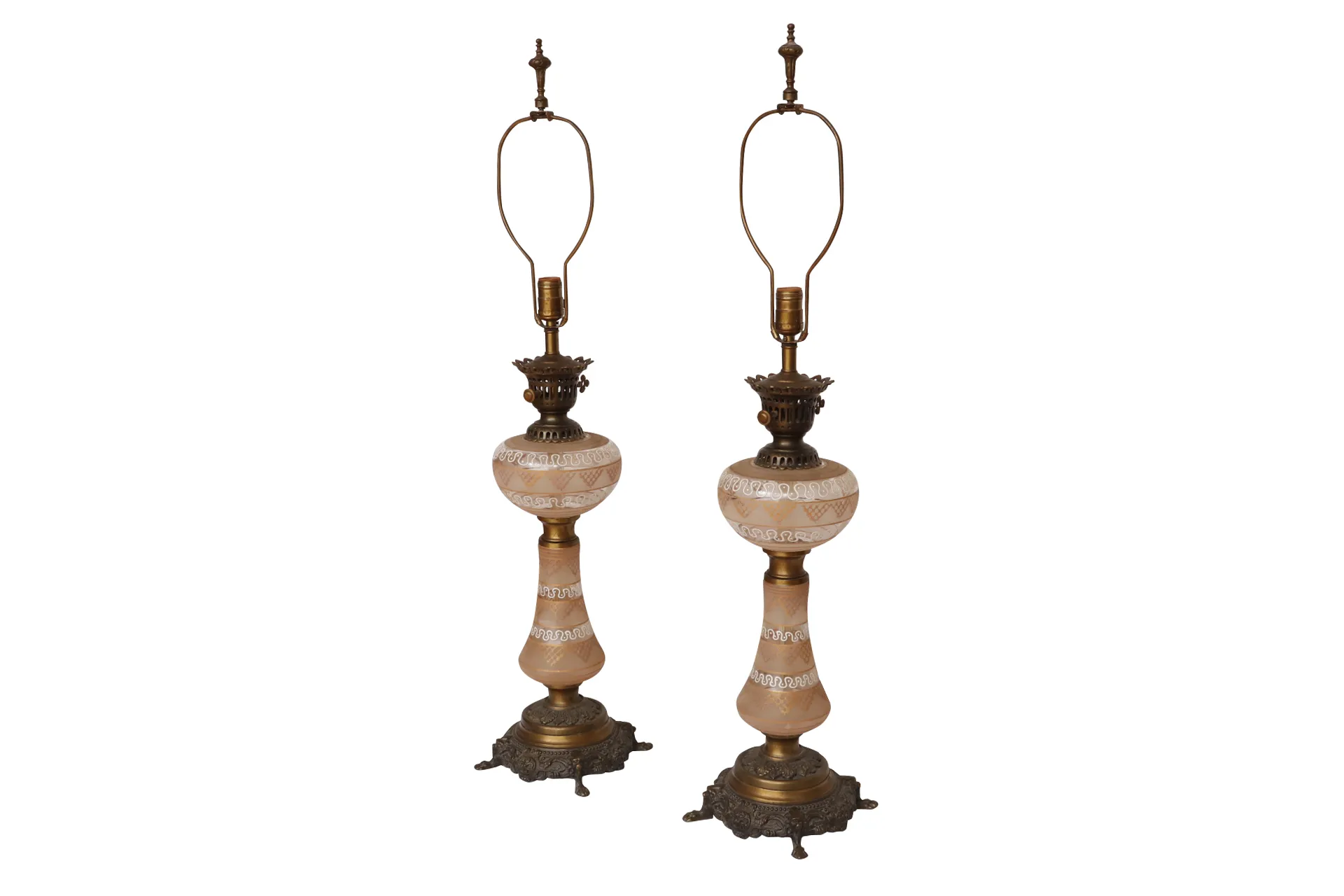 Regency Glass Table Lamps - a Pair - Interesting Things