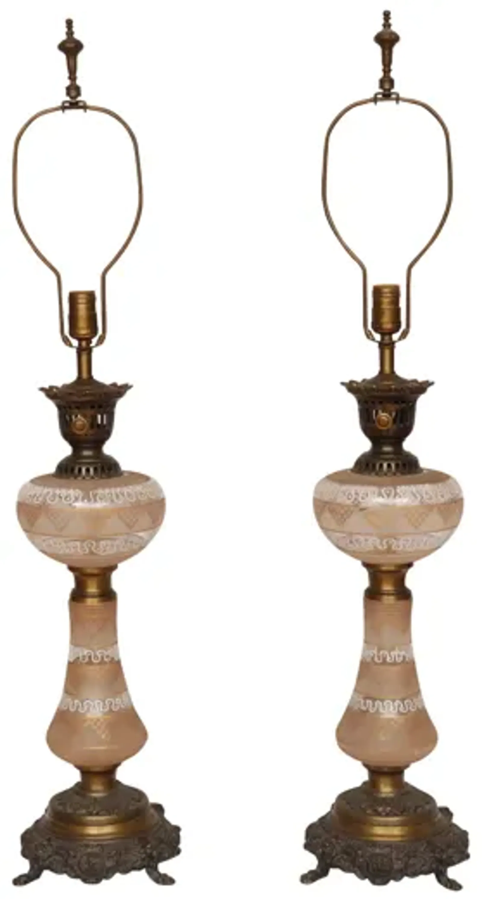 Regency Glass Table Lamps - a Pair - Interesting Things