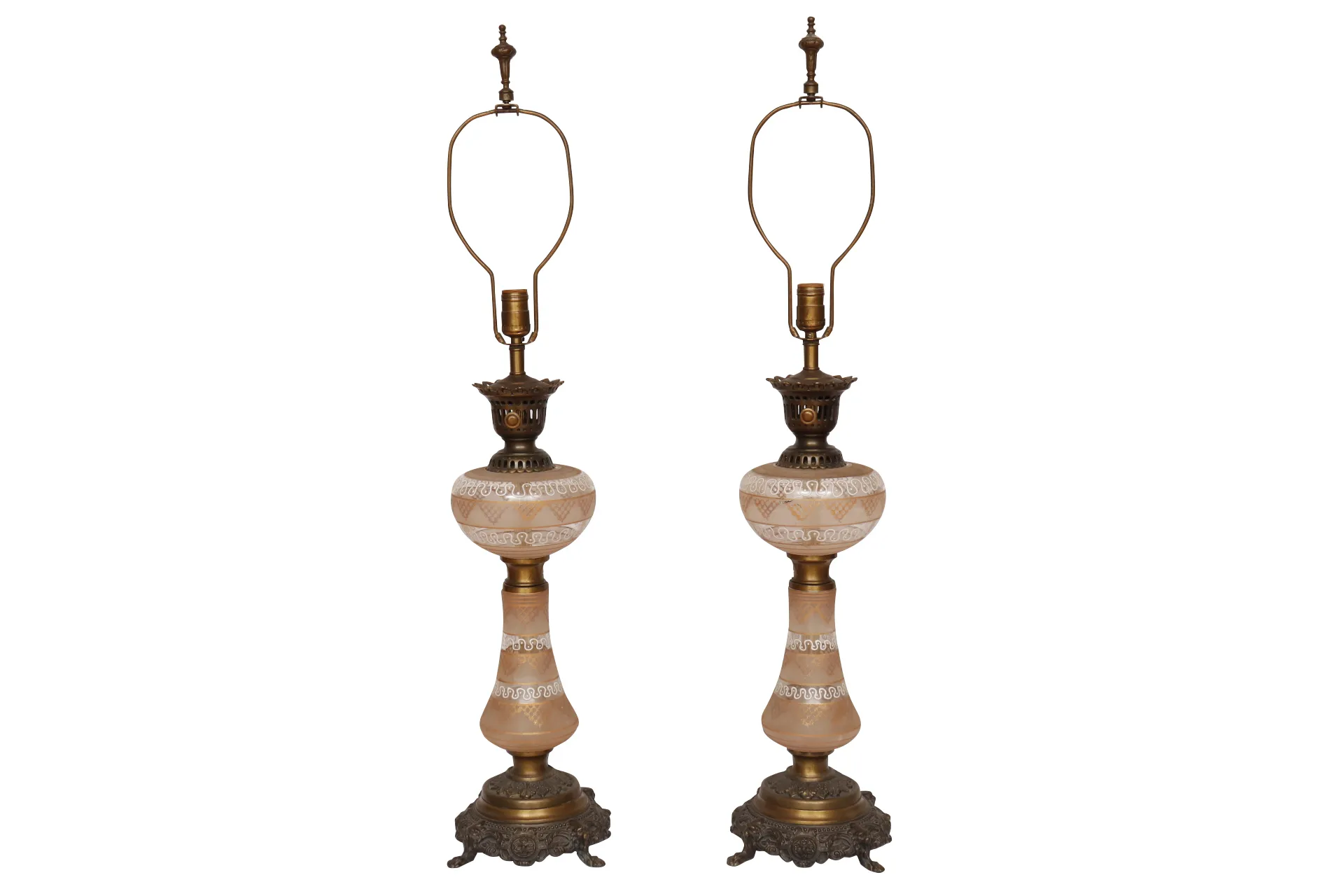 Regency Glass Table Lamps - a Pair - Interesting Things