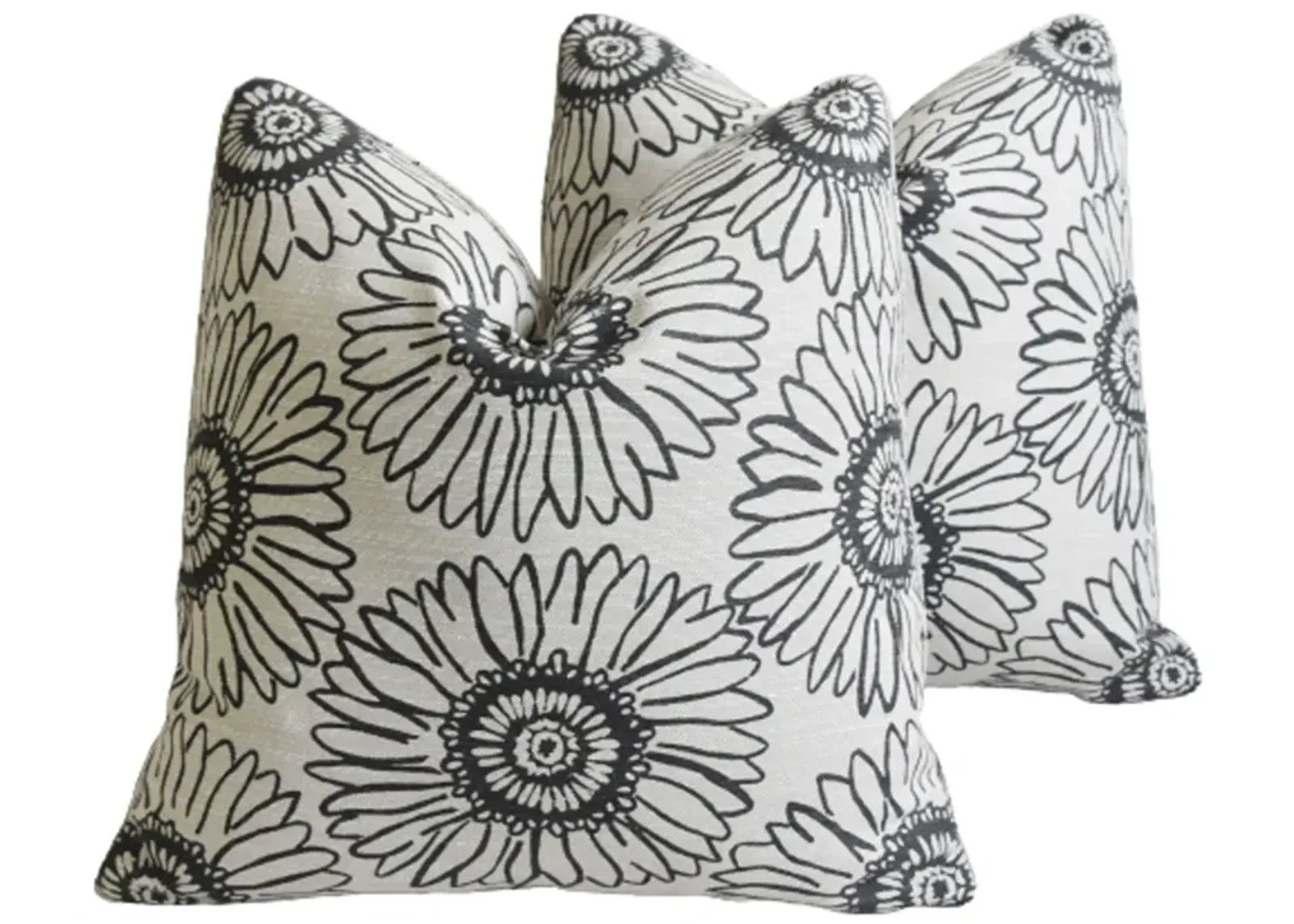 Perennials Sunflowers Linen Pillows - Pr