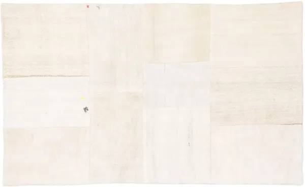 Vintage Turkish Kilim Rug - 03'01 x 05'01 - Esmaili Rugs & Antiques - Beige - Beige