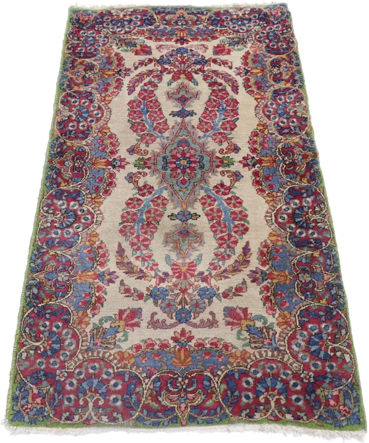 Vintage Persian Kerman Rug - 2'x3'10" - Esmaili Rugs & Antiques - red - red