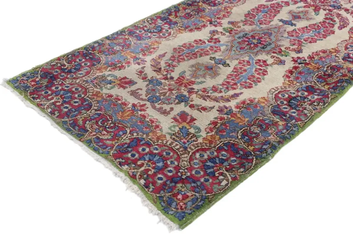 Vintage Persian Kerman Rug - 2'x3'10" - Esmaili Rugs & Antiques - Red - Red
