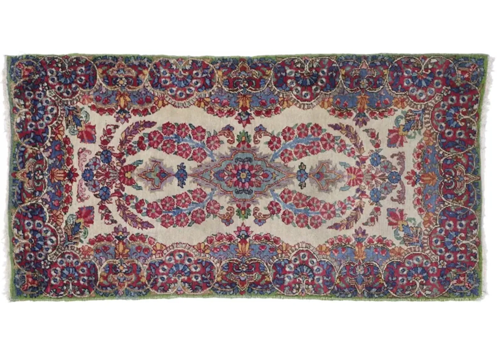 Vintage Persian Kerman Rug - 2'x3'10" - Esmaili Rugs & Antiques - red - red