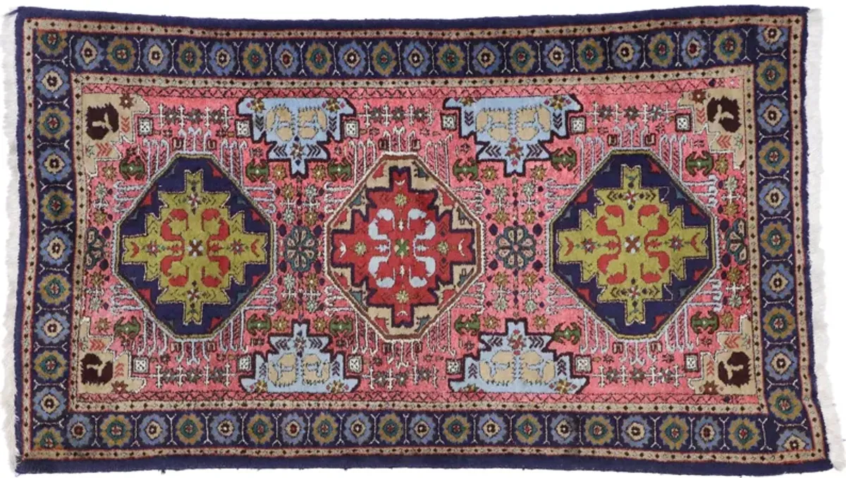 Vintage Persian Ardabil Rug - 2'8" x 4'8" - Esmaili Rugs & Antiques - Pink - Pink