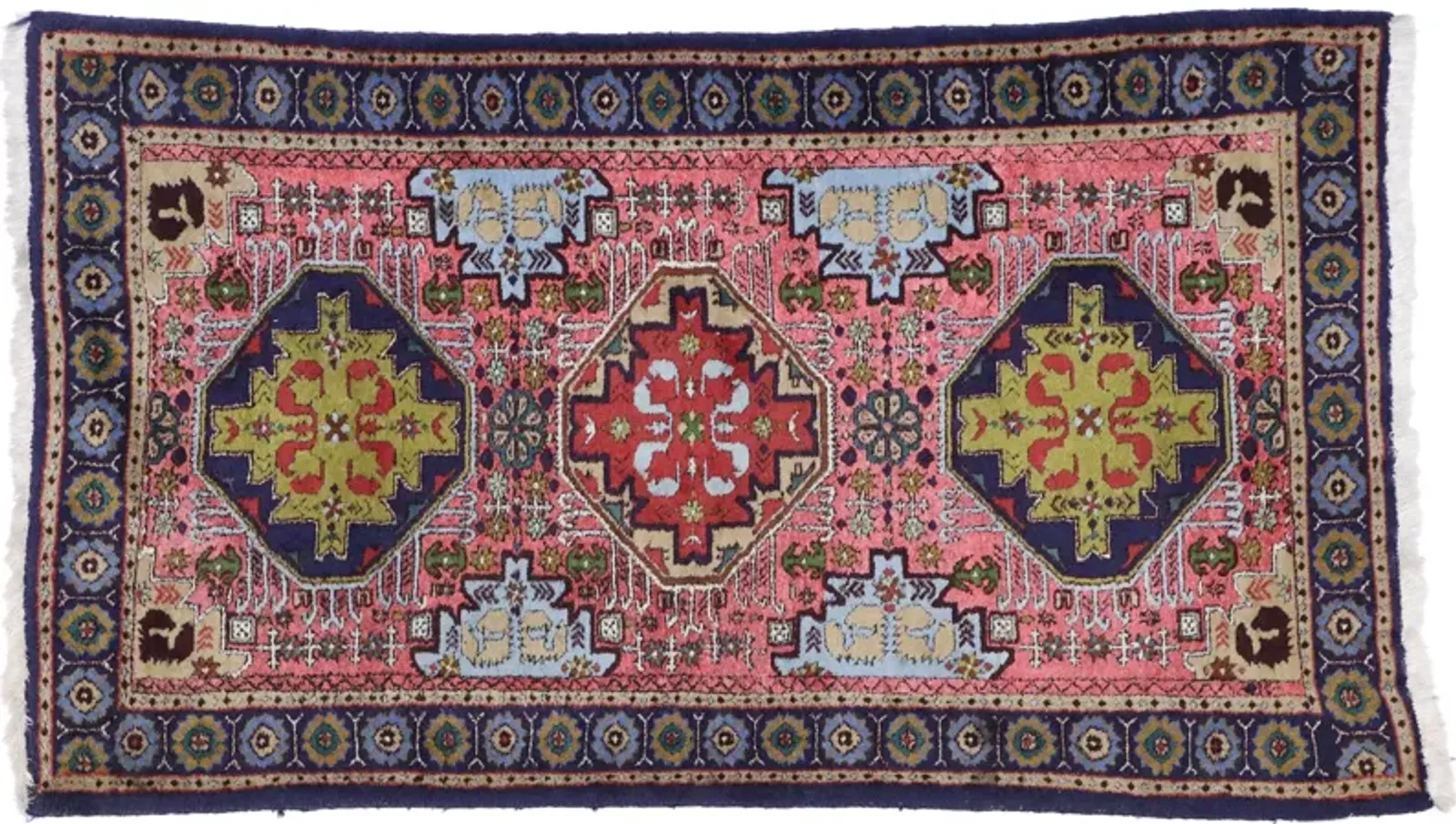 Vintage Persian Ardabil Rug - 2'8" x 4'8" - Esmaili Rugs & Antiques - Pink - Pink