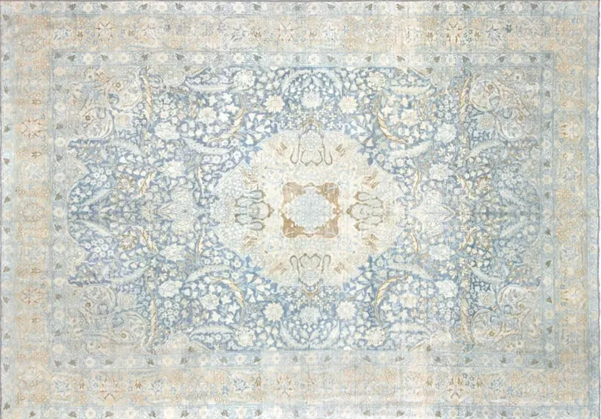 1920s Persian Tabriz Rug - 7'9" x 11' - Nalbandian - Blue - Blue