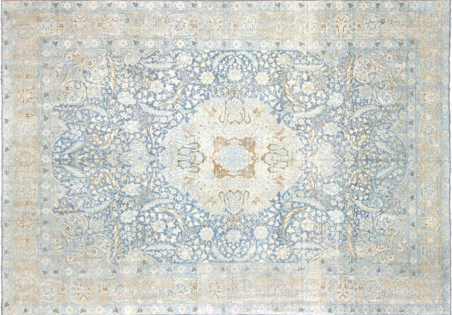 1920s Persian Tabriz Rug - 7'9" x 11' - Nalbandian - Blue - Blue