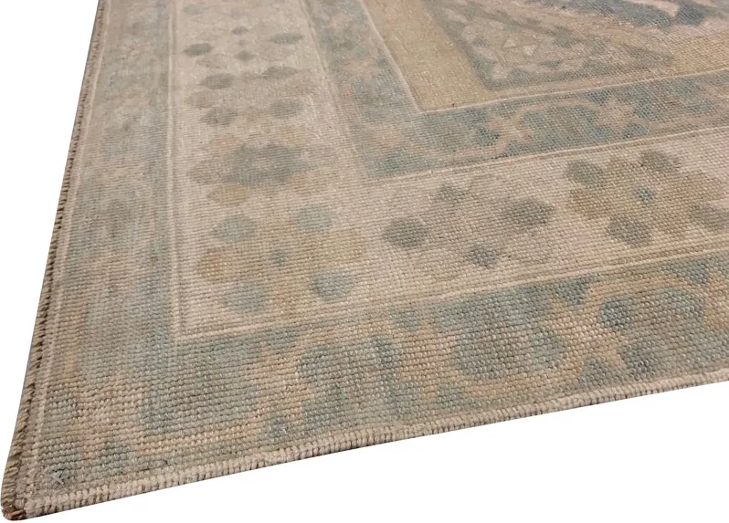 Turkish Oushak Rug 4'6 x 6'5 - Beige - Beige