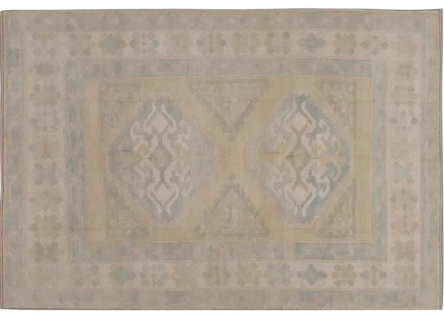 Turkish Oushak Rug 4'6 x 6'5 - Beige - Beige