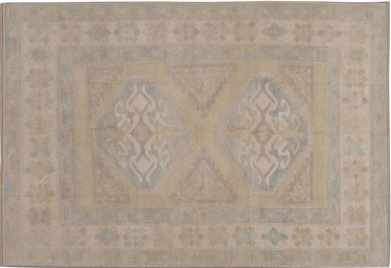 Turkish Oushak Rug 4'6 x 6'5 - Beige - Beige