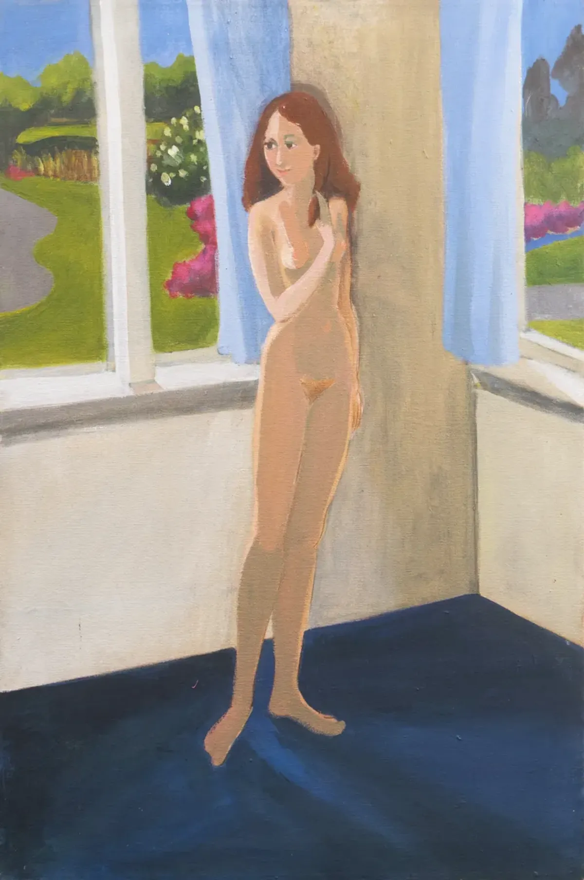 Standing Nude by Molly Brubaker - McNaught Fine Art - blue