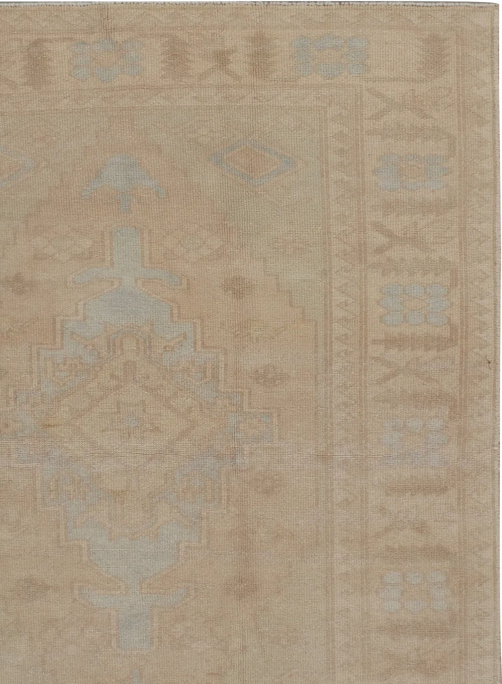 Turkish Oushak Rug 4'3 x 5'3 - Beige - Beige