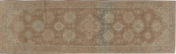Turkish Oushak Runner 3' x 9'7' - Beige