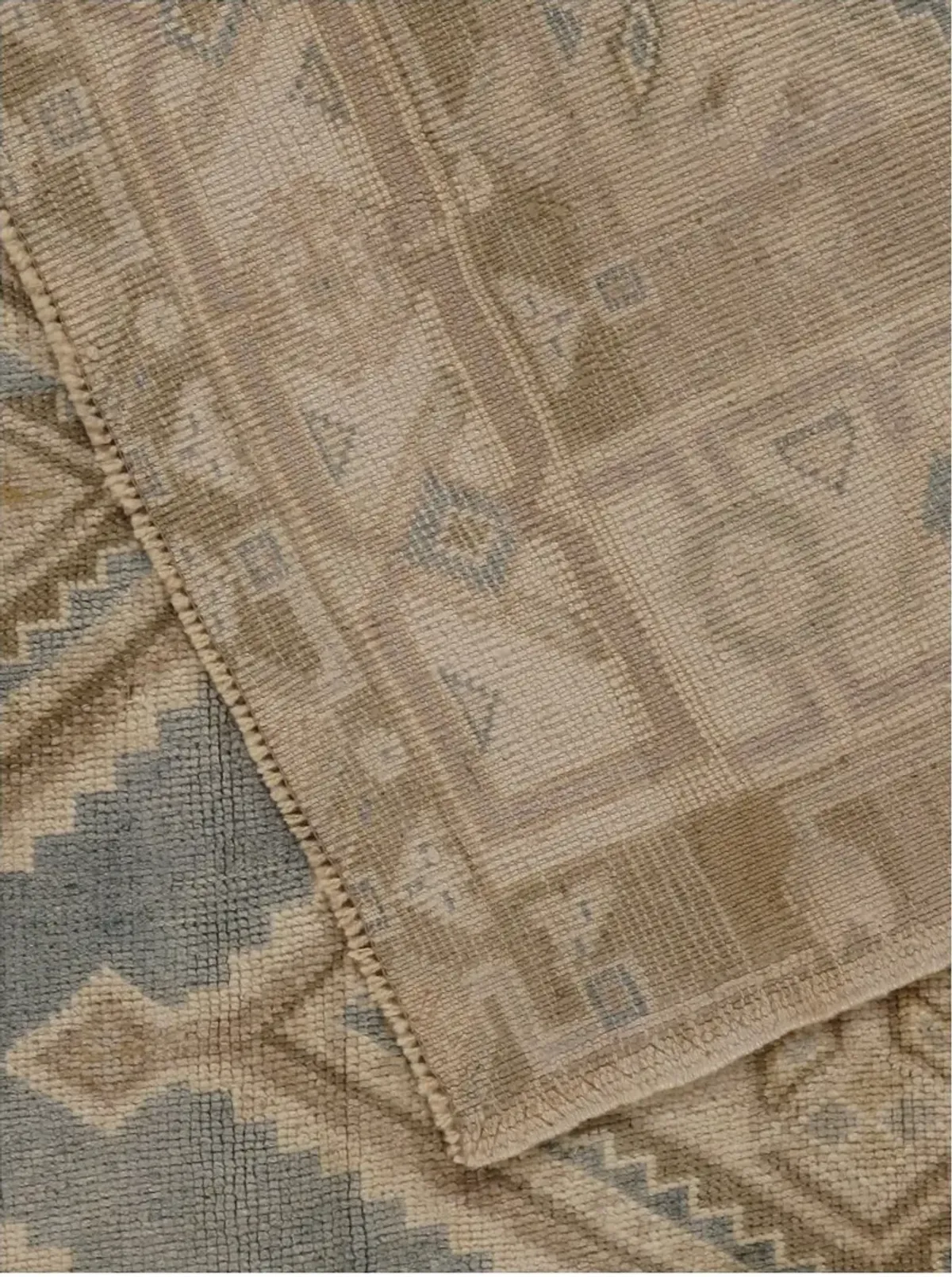 Turkish Oushak Rug 4'7 x 6'6 - Beige - Beige