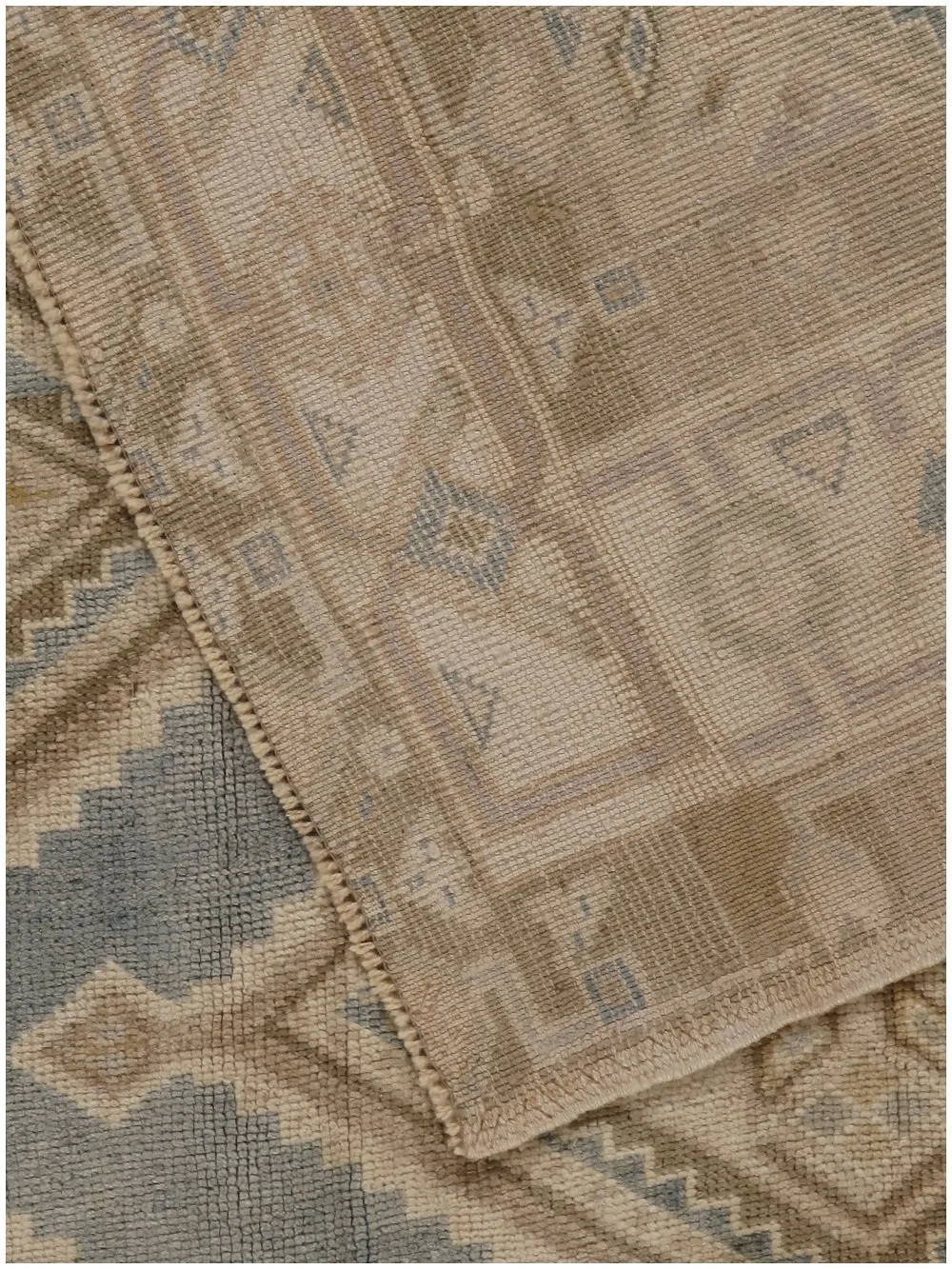 Turkish Oushak Rug 4'7 x 6'6 - Beige - Beige