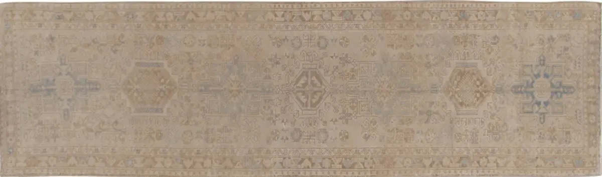 Turkish Oushak Runner 3' x 10'4' - Beige